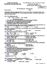 Đề thi khảo sát lần 1 môn Hóa học Lớp 11 - Mã đề 132 - Năm học 2019-2020 - Trường THPT Nguyễn Đăng Đạo